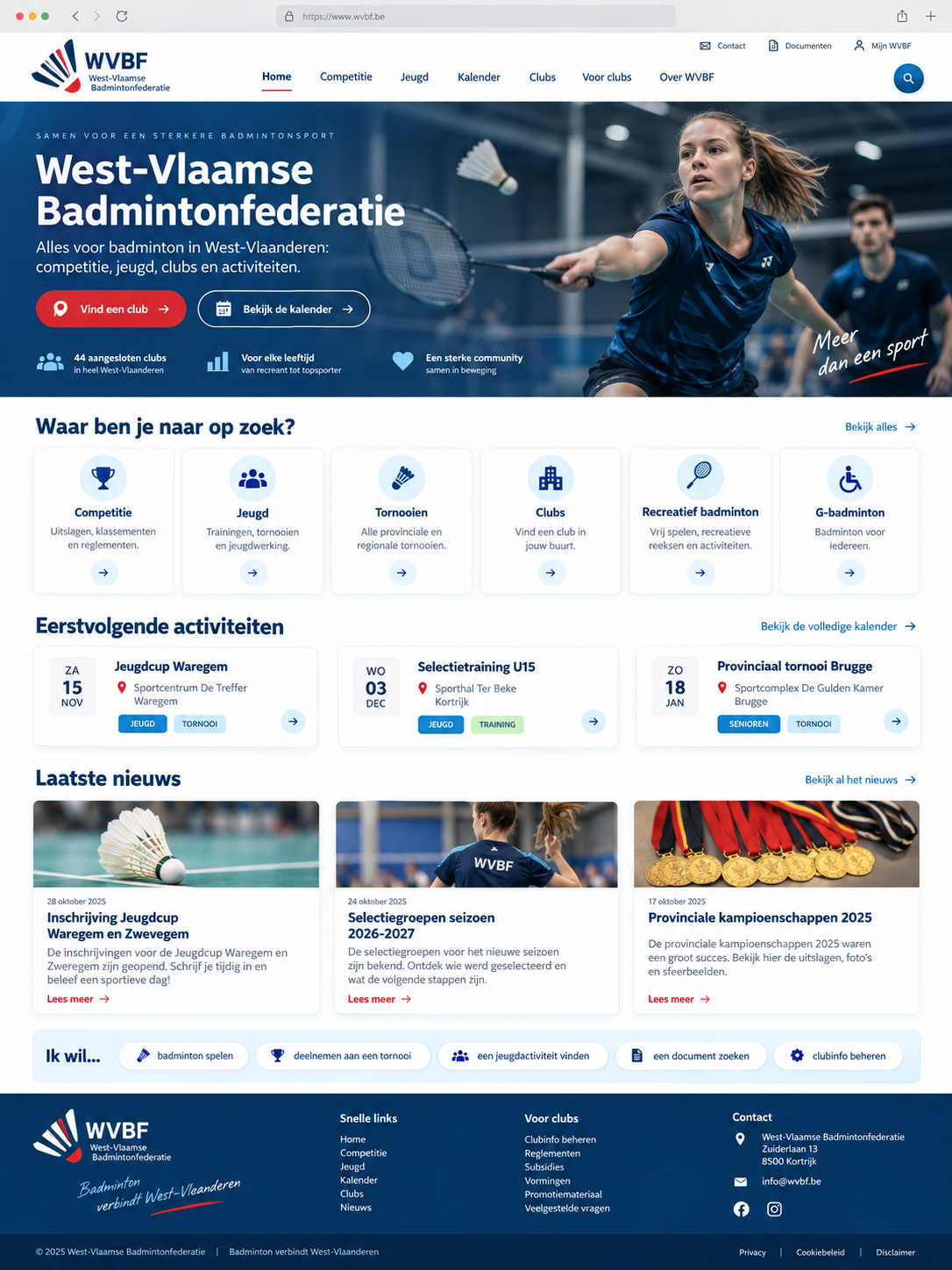 Website mock-up Home